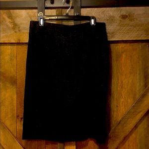 Black & White Ann Taylor Pencil Skirt